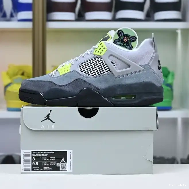 Kimikick Jordan Air 4 retro se'95neon Jordan 0614